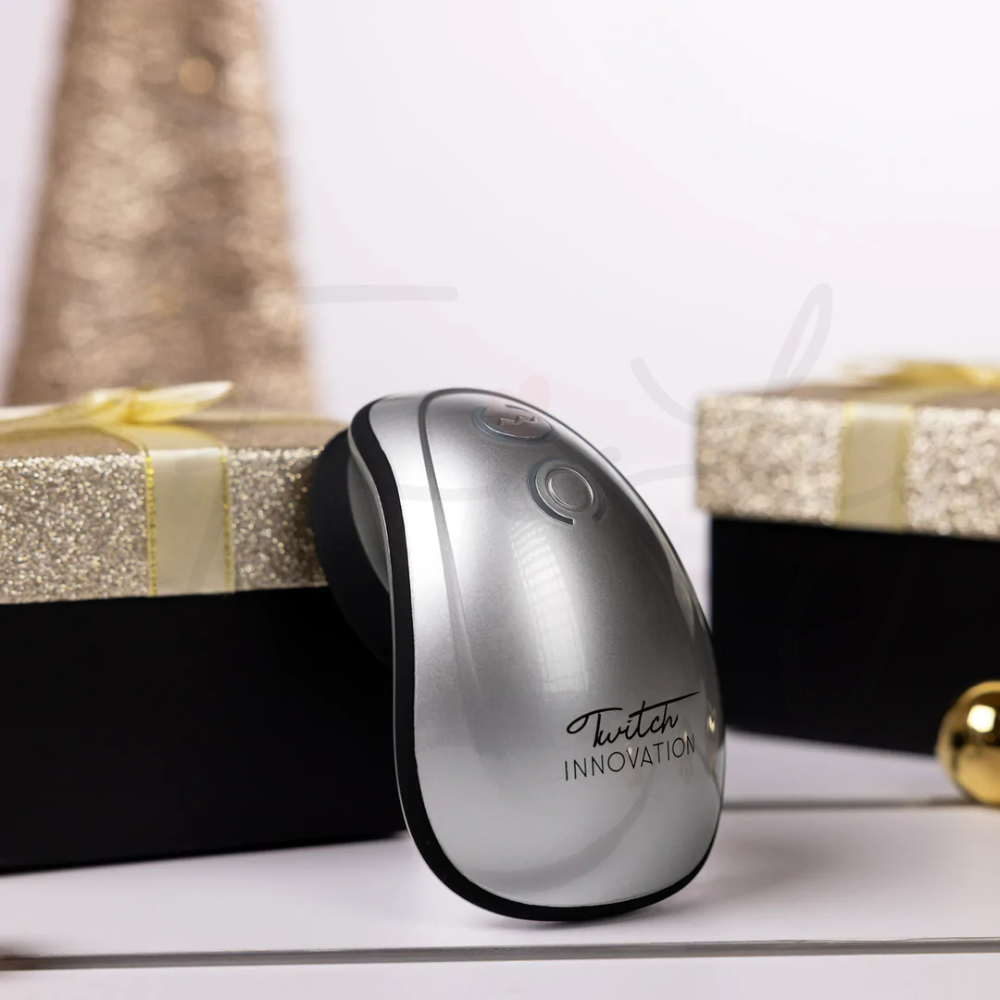 SHOTS - Twitch Handsfree Suction and Vibration Toy - Silver