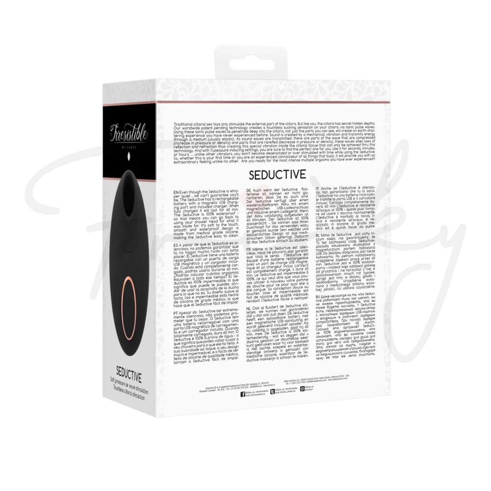SHOTS - Seductive Air Pulse Vibrator - Black