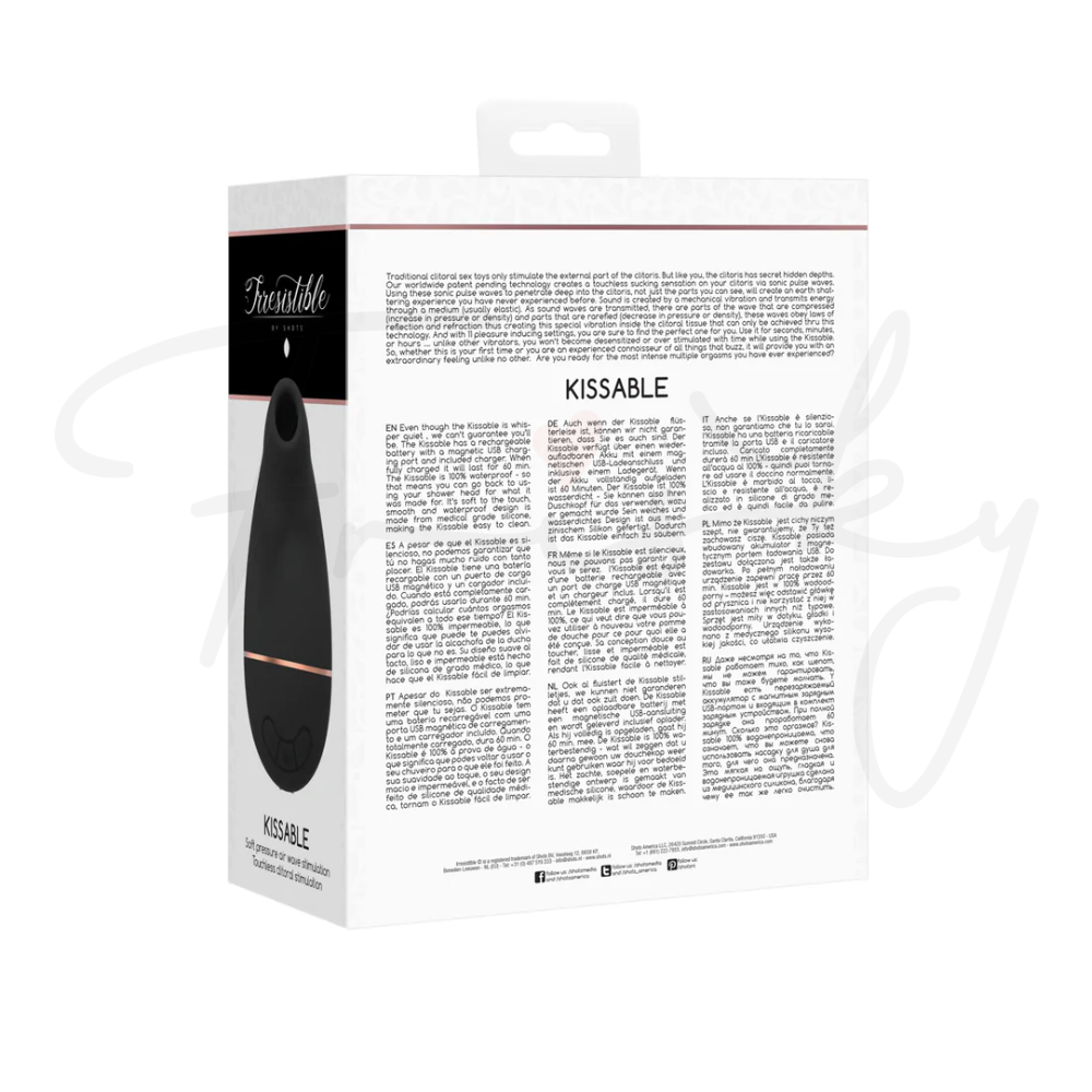 SHOTS - Kissable Sucking Vibrator - Black