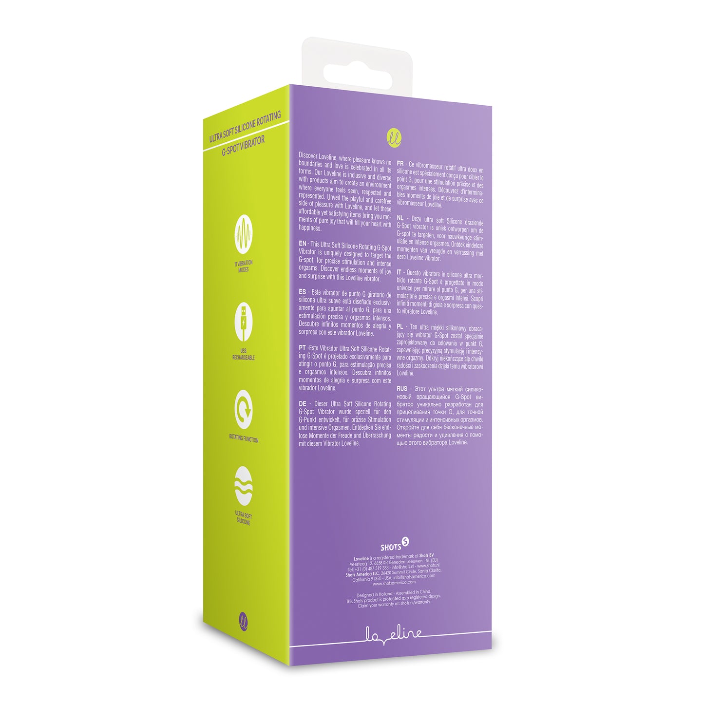 SHOTS Ouch! Ultra Soft Silicone Rotating G-Spot Vibrator - Lavender Spectacle