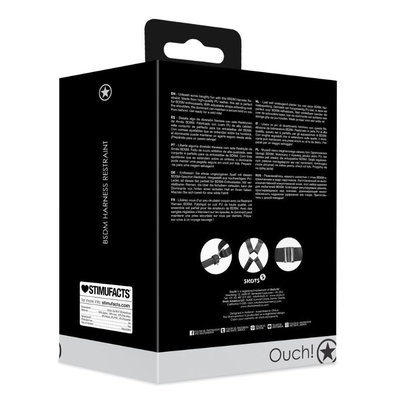 SHOTS Ouch! BSDM Harness Restraint - Black