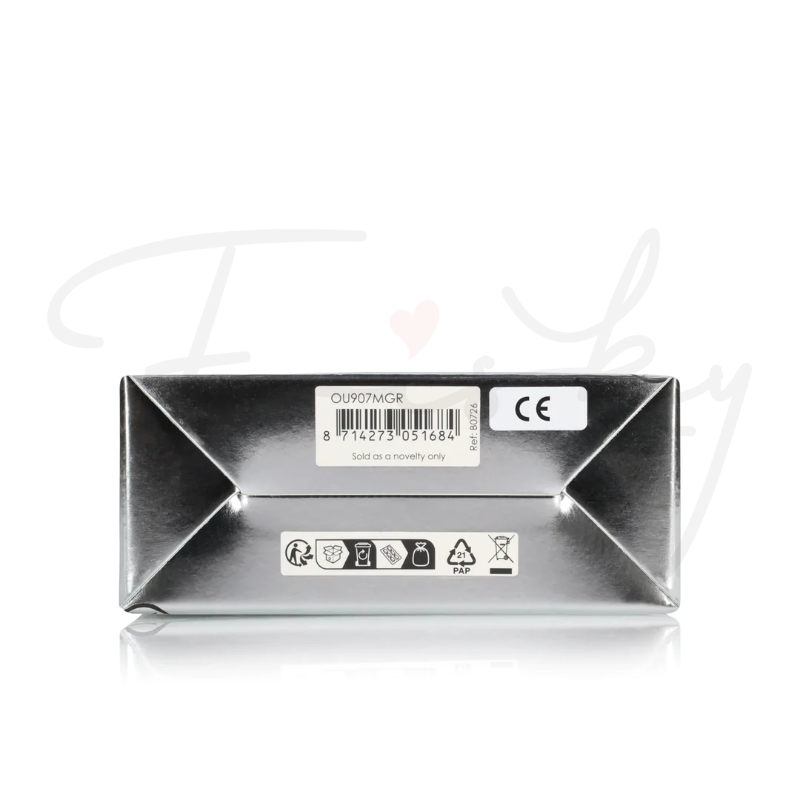 SHOTS Ouch! Beaded Vibrating Prostate Massager with Remote Control - Metallic Green