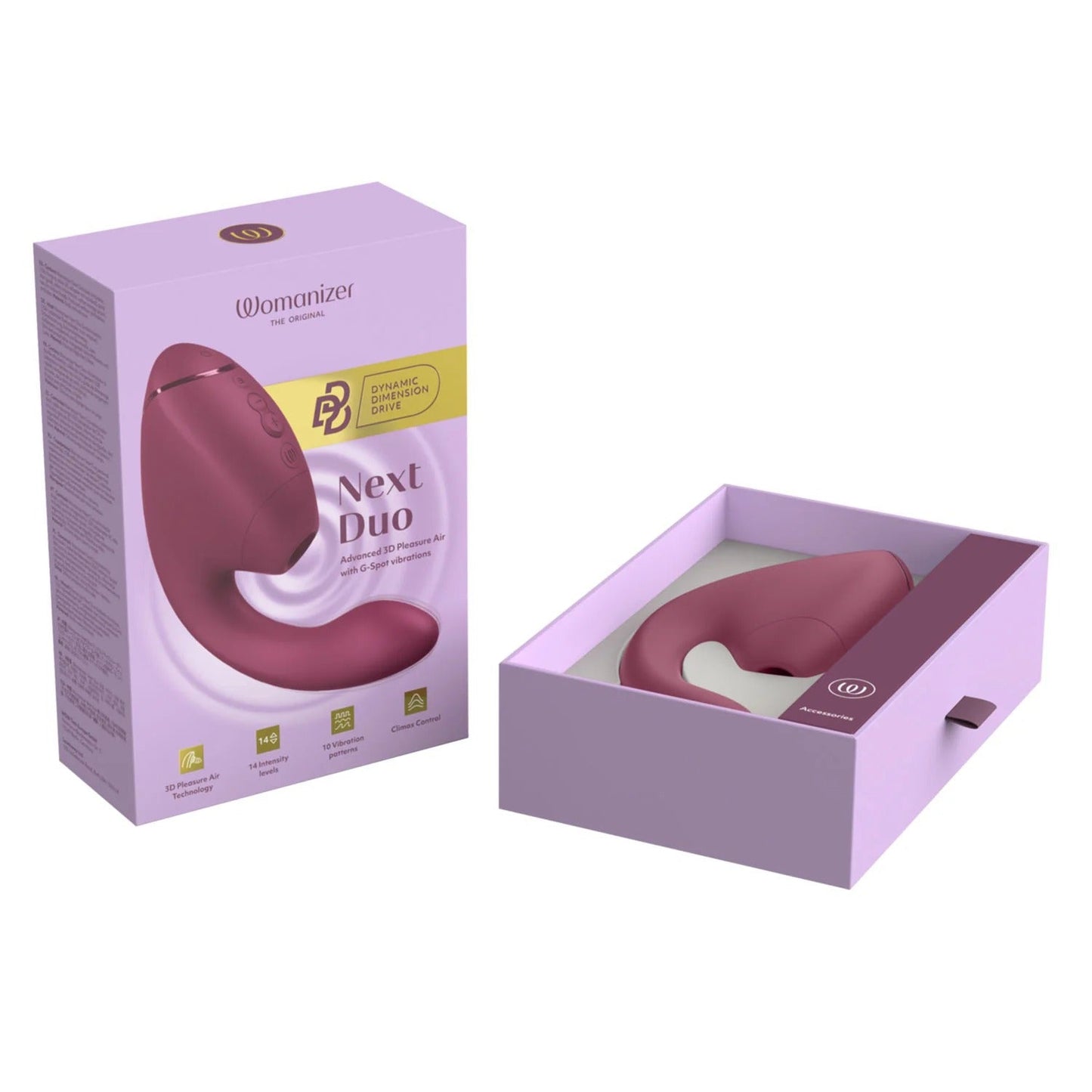 Womanizer Next Duo - 3D Pleasure Air 2-in-1 Vibrator - Dusky Pink