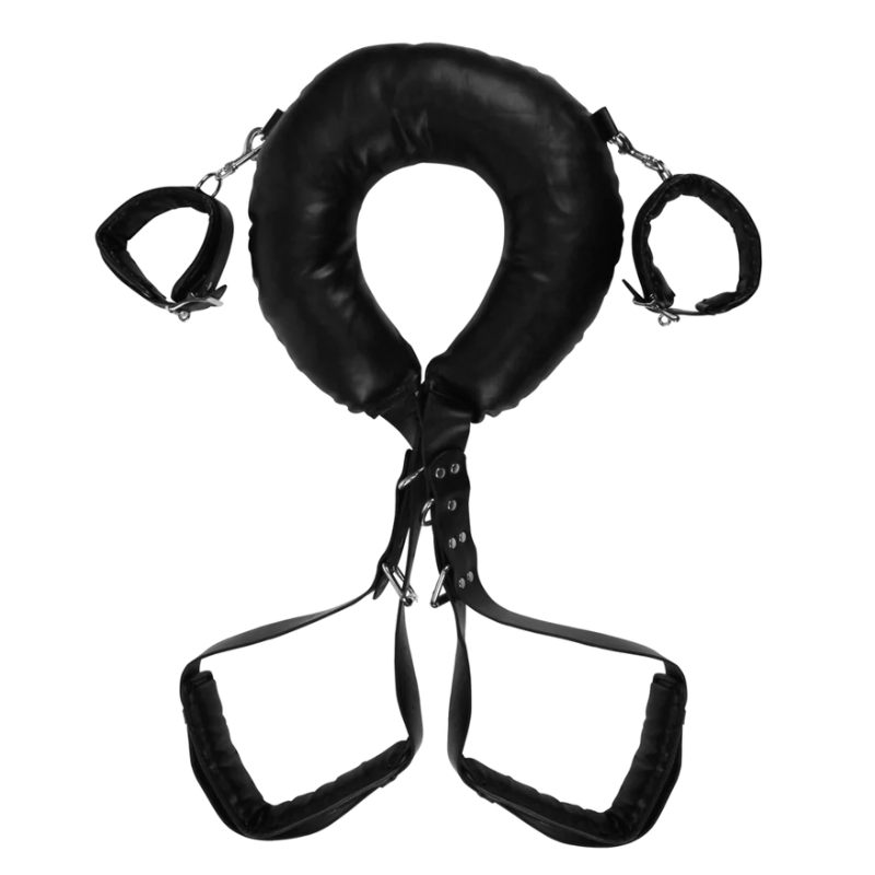 SHOTS Ouch! Padded Thigh Sling with Hand Cuffs