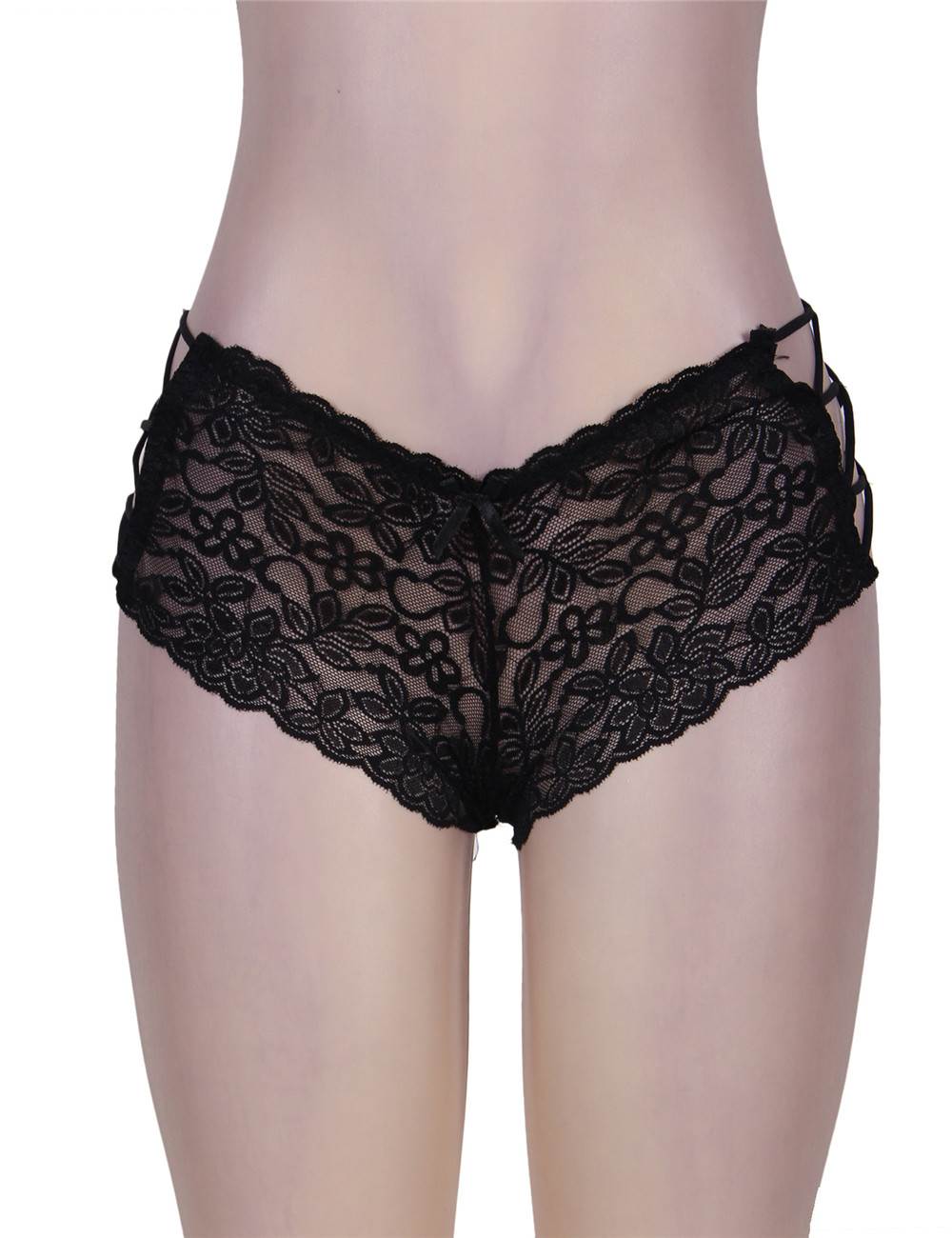 Panties - Sexy High Waist Floral Lace Strappy Underwear