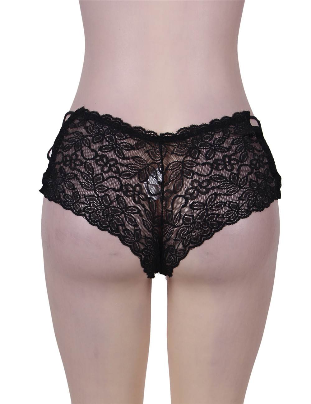 Panties - Sexy High Waist Floral Lace Strappy Underwear