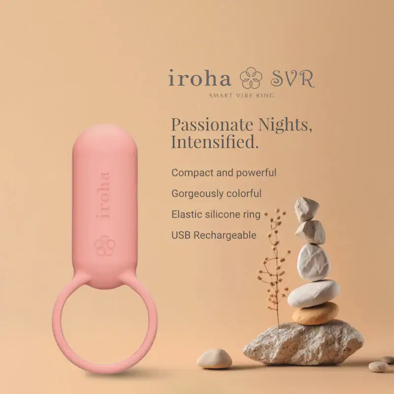 Iroha SVR Vibrating Cock Ring Coral Pink compact wearable discreet pleasure device Singapore