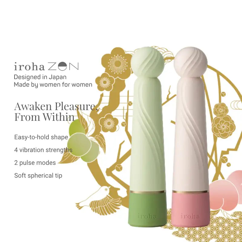 Iroha Rin+ Sango Mini Wand Vibrator Rose Petal Pink app controlled customizable vibration modes Singapore