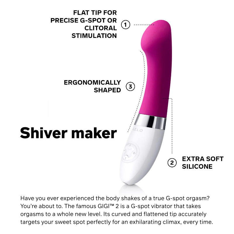 LELO - Gigi™ 2 Rechargeable G-Spot Vibrator - Deep Rose