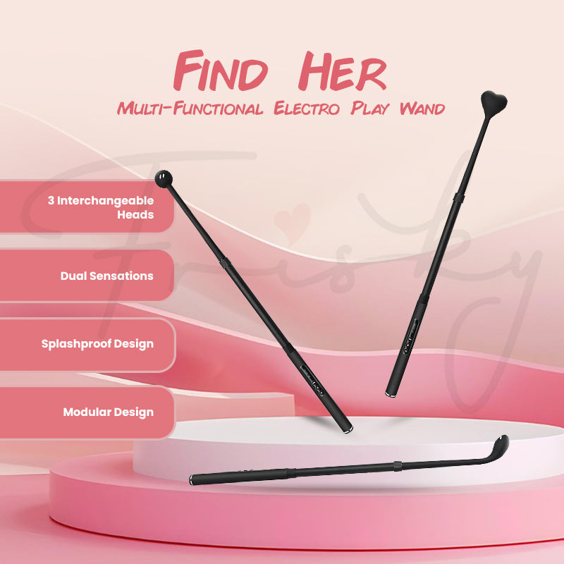 KISSTOY® Find Her Electro Play Wand with 3 interchangeable parts and modular design.