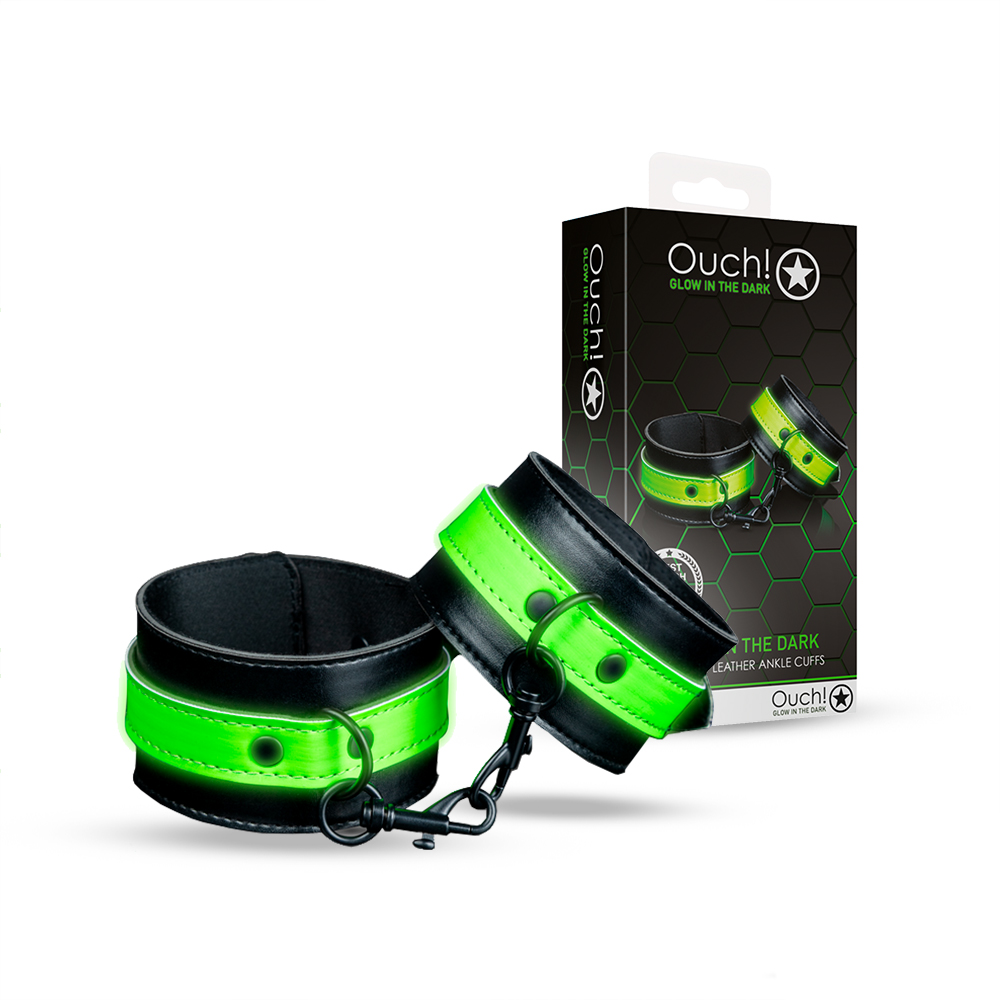 SHOTS Ouch! Ankle Cuffs - Glow in The Dark