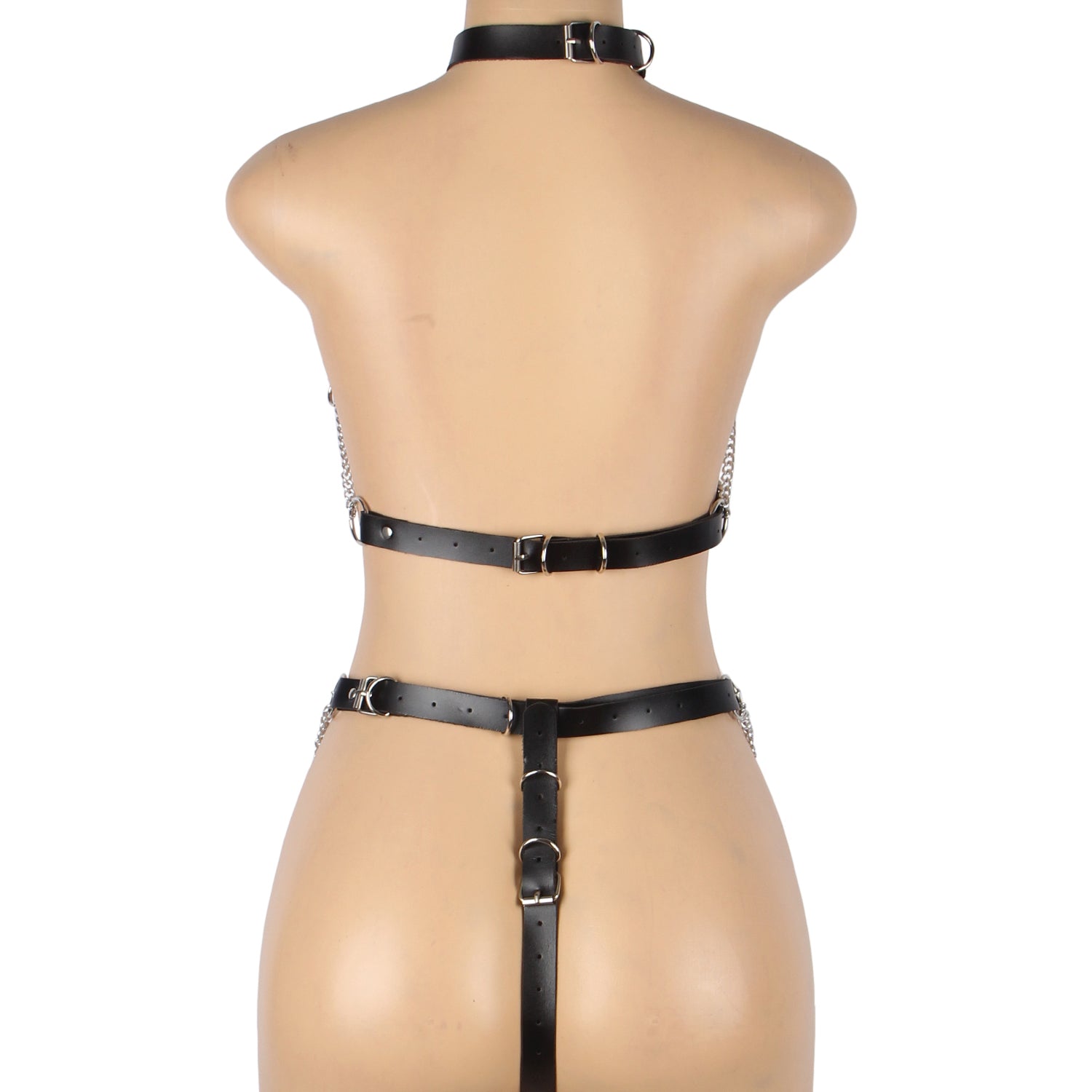 BDSM - 1 Pc Leather Chest Adjustable Straps Body Chain