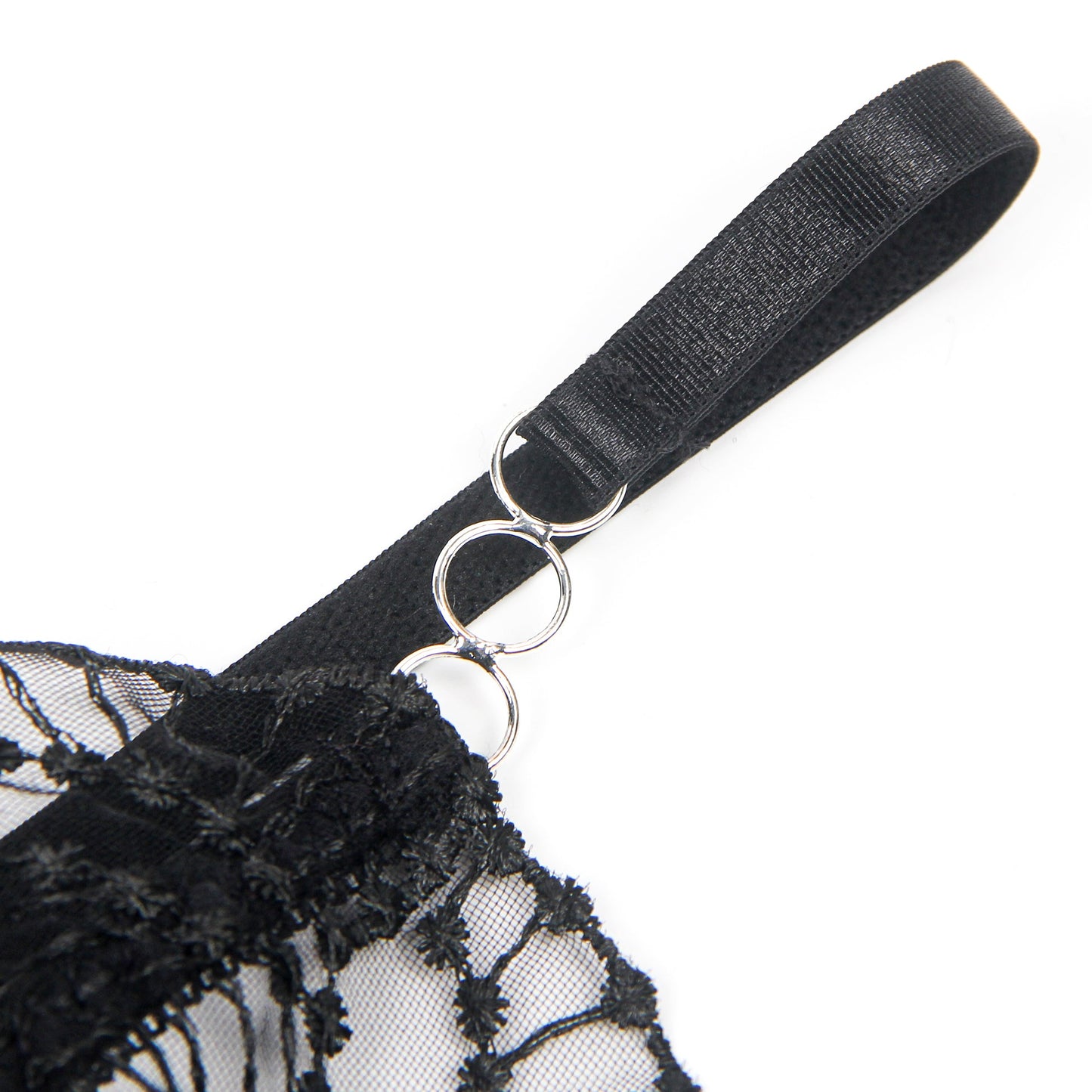 Teddy - 1 Pc Black Sexy Hollow Cut Lace Lingerie