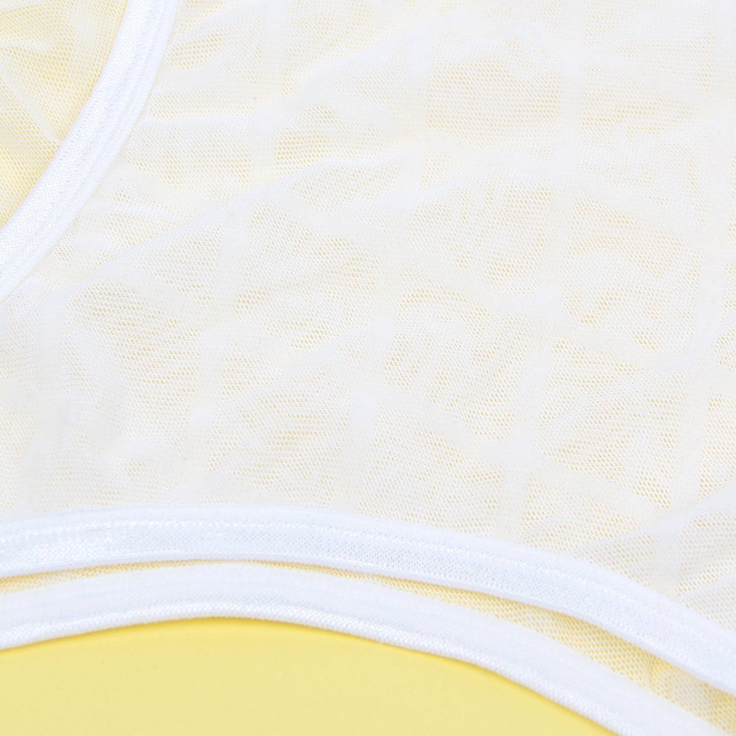 Bodysuit - 2 Pcs Mesh Chain Lingerie with Garter Belt