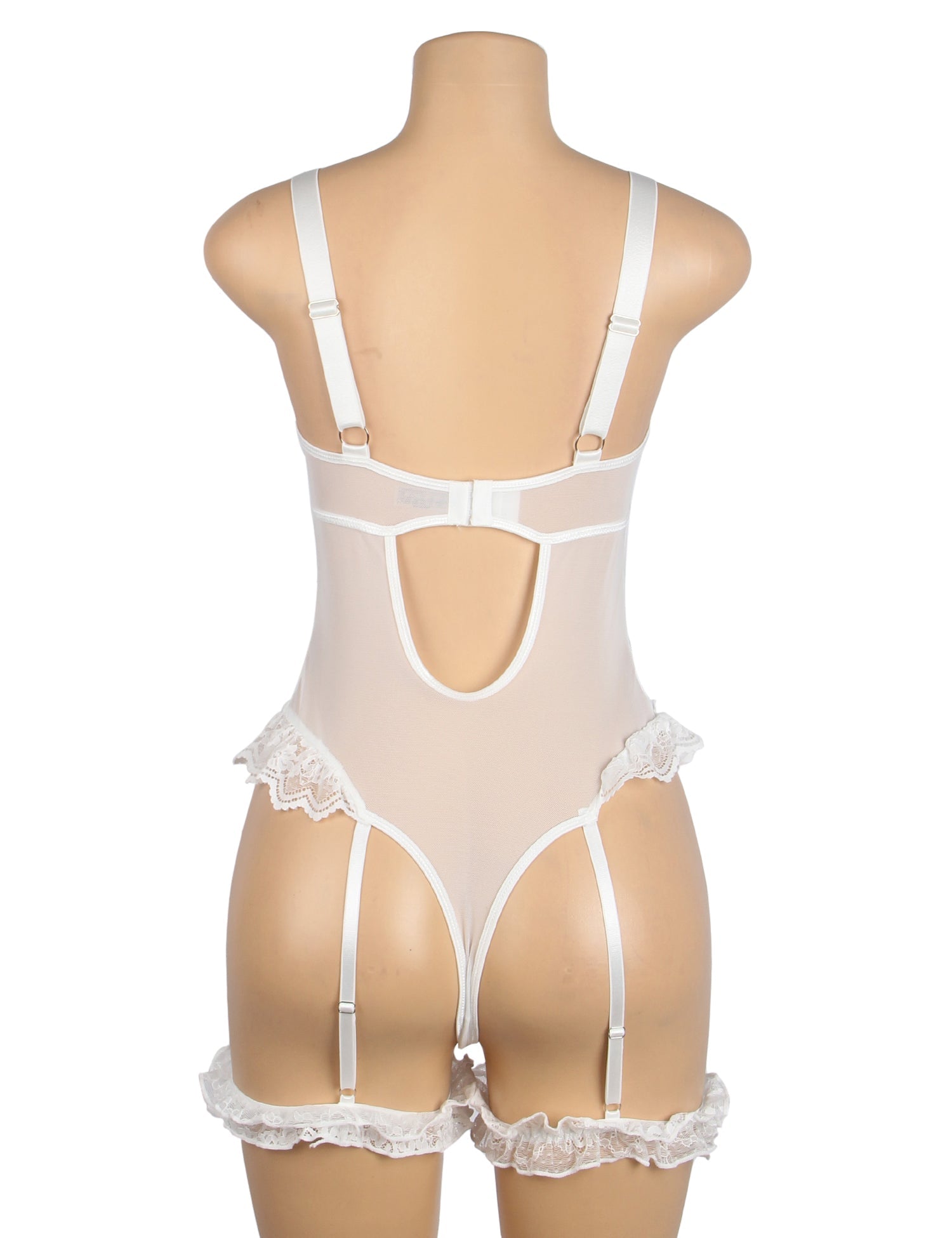 Teddy - 1 Pc Sexy Slim Lace Lingerie with Garter Leg Ring