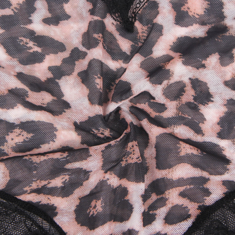 Bodysuit - 1 Pc Leopard Lace Sexy Bodysuit