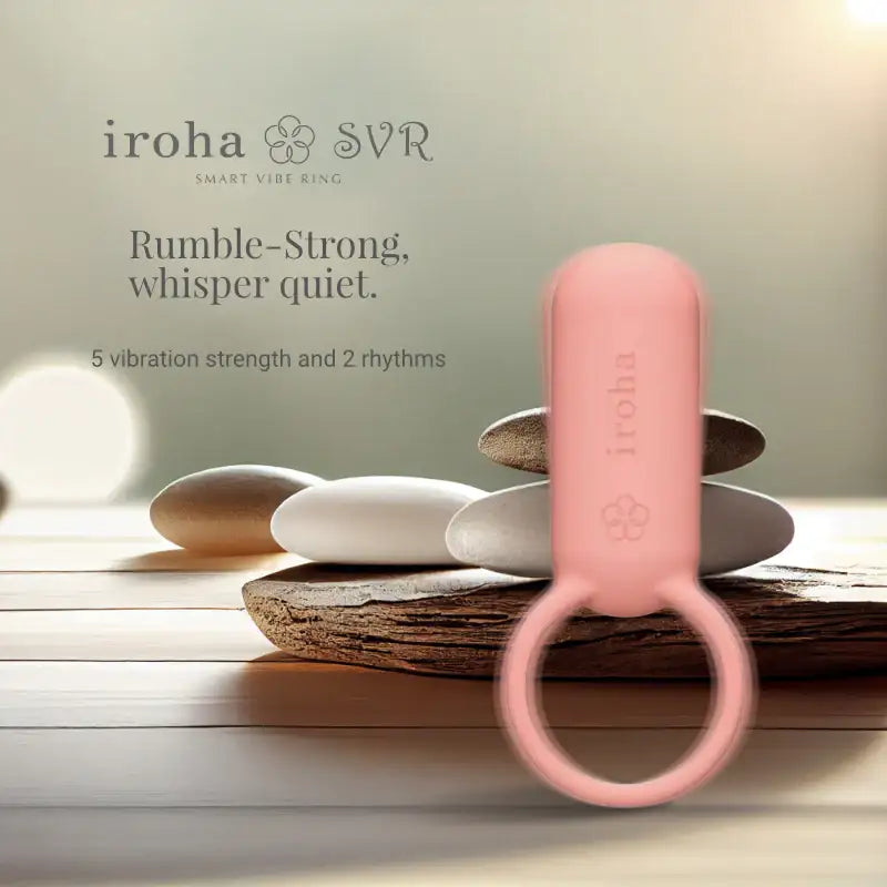 Iroha SVR Vibrating Cock Ring Coral Pink adjustable fit comfortable design Singapore