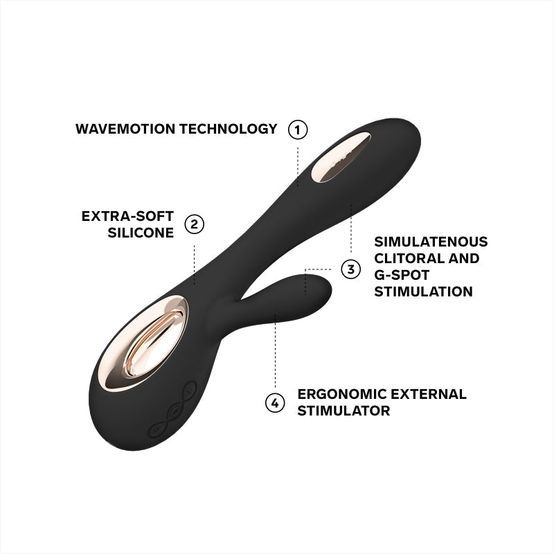 LELO - Soraya Wave™ - Black, "Come-Hither" Tip