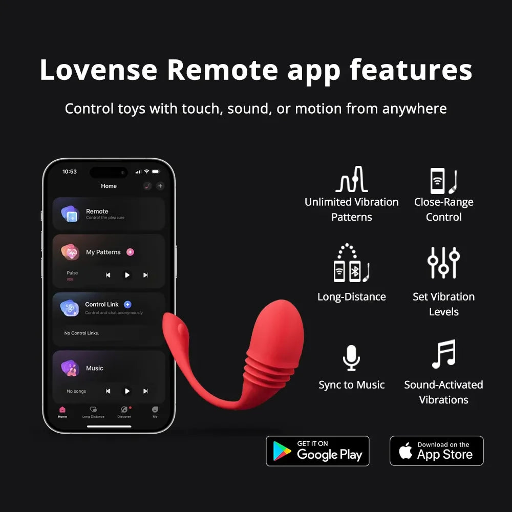 Lovense - Vulse Thrusting Egg Vibrator, APP-Controlled