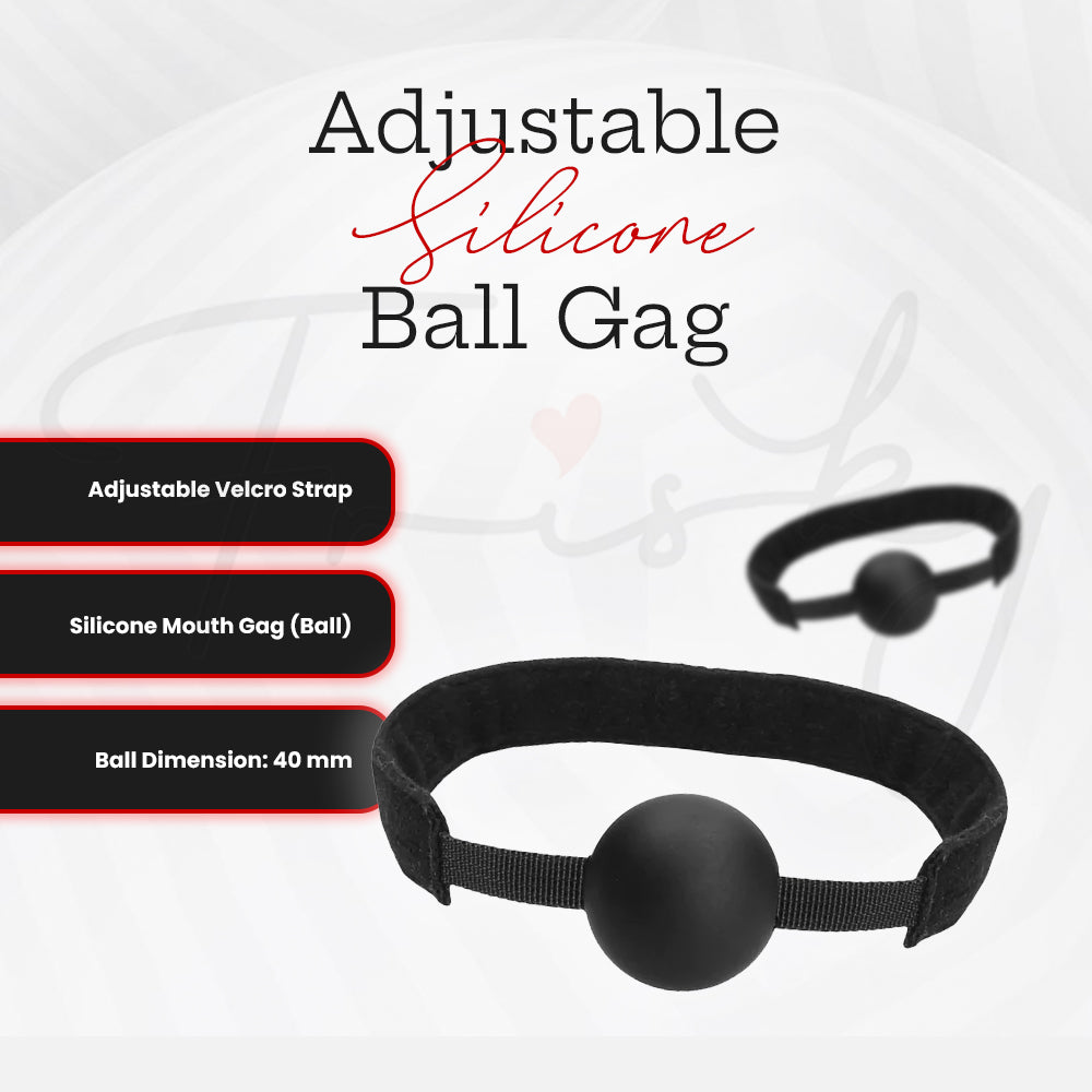 SHOTS Ouch! Adjustable Silicone Ball Gag