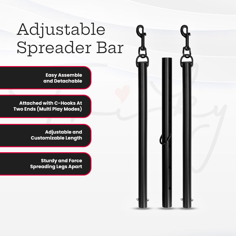 SHOTS Ouch! Adjustable Spreader Bar - Black