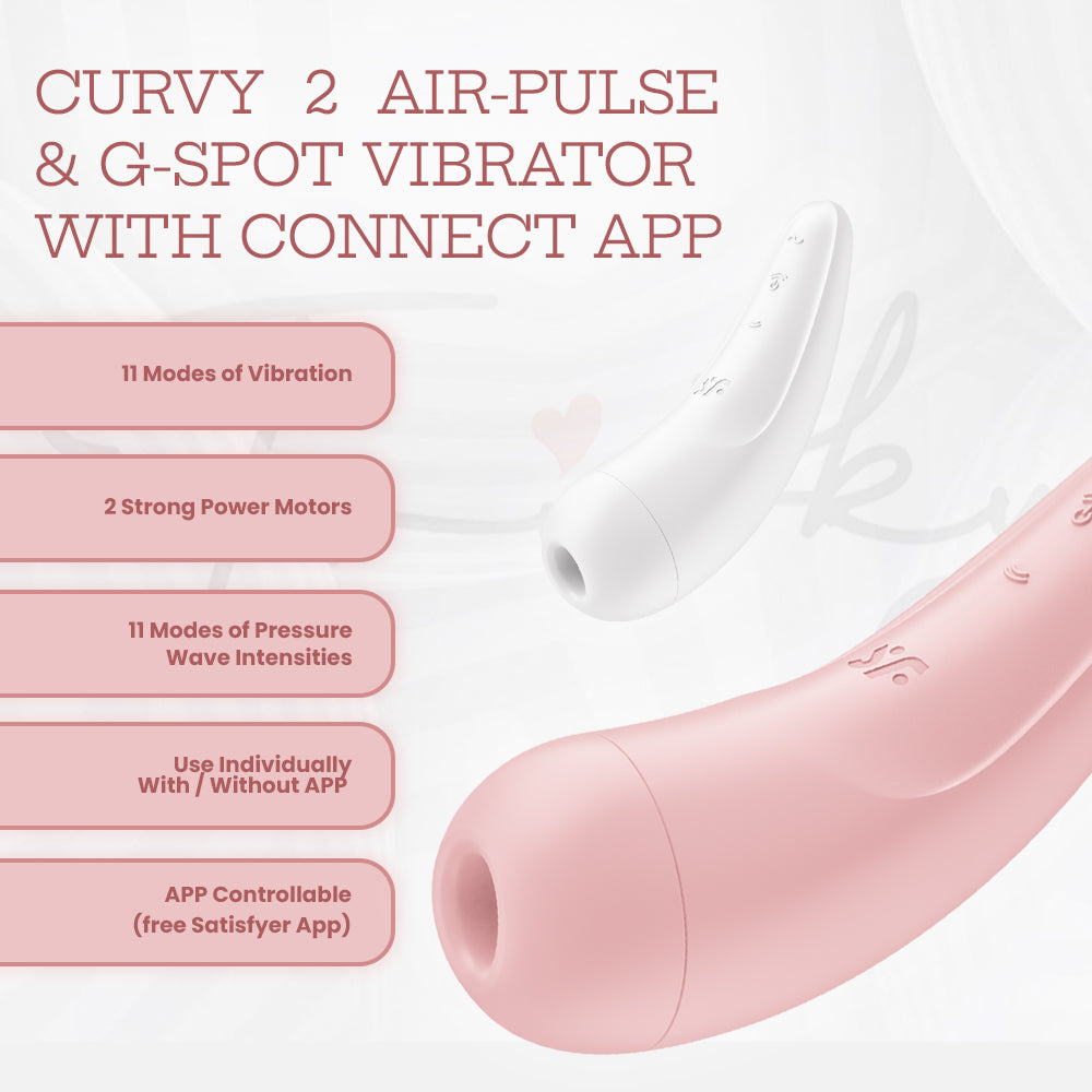 Satisfyer - Curvy 2 Air-Pulse & G-Spot Vibrator Connect APP - White