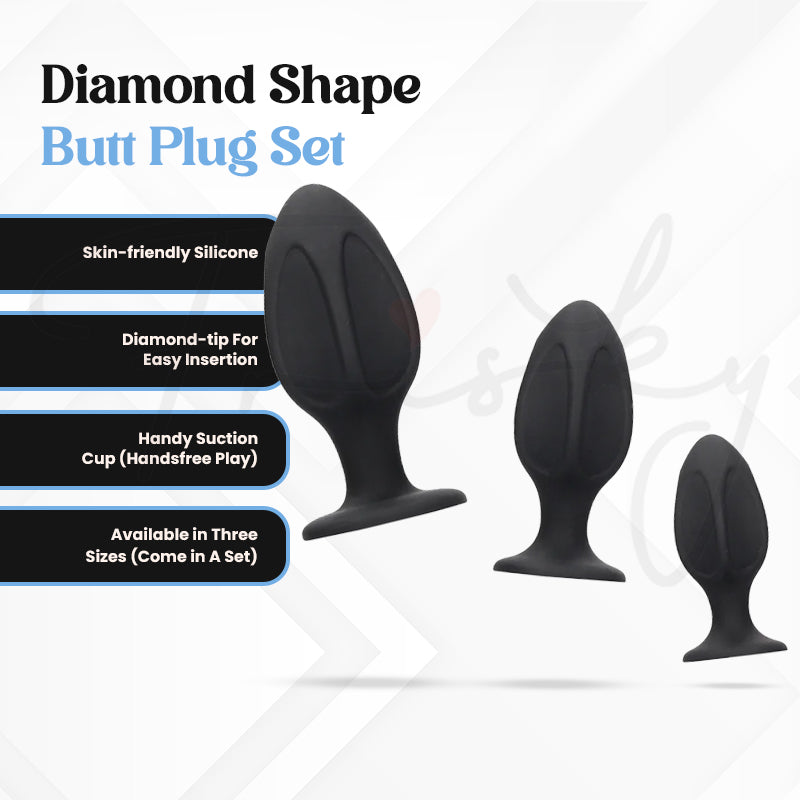 SHOTS Ouch! Diamond Shape Butt Plug Set