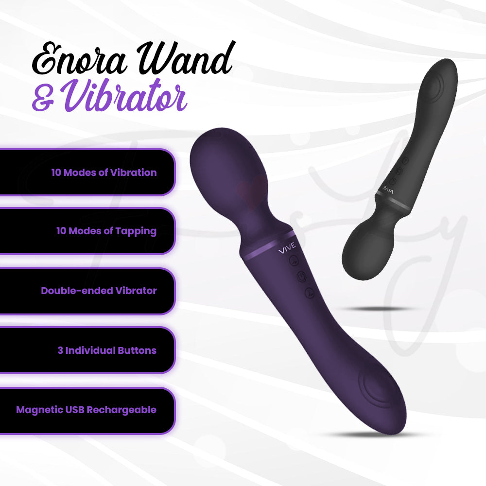 SHOTS - Enora Wand & Vibrator – Black
