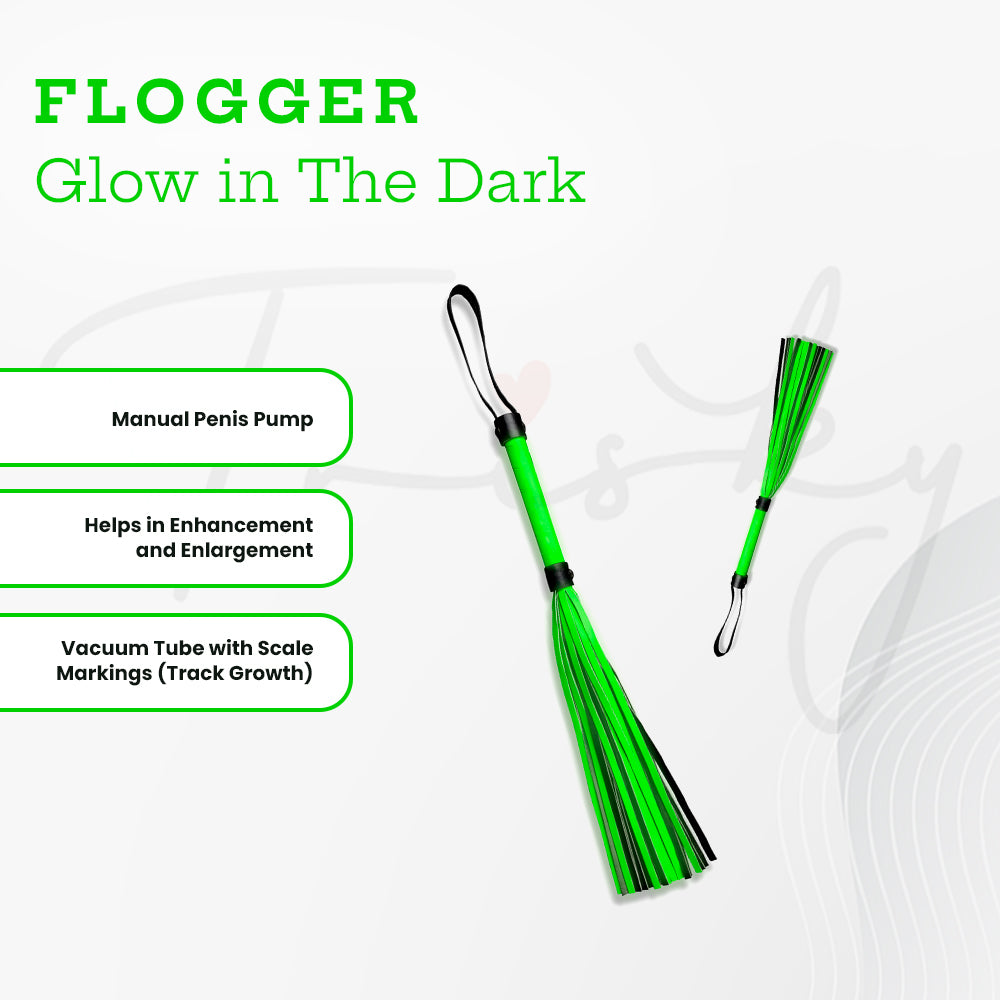 SHOTS Ouch! Flogger - Glow in The Dark