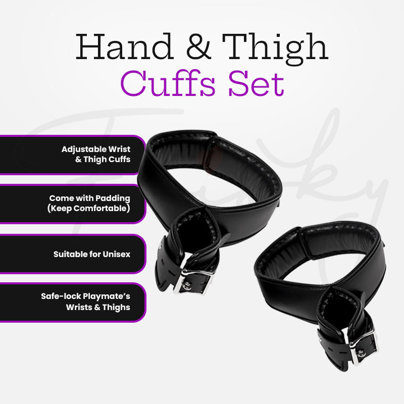 SHOTS Ouch! Hand and Thigh Cuffs Set