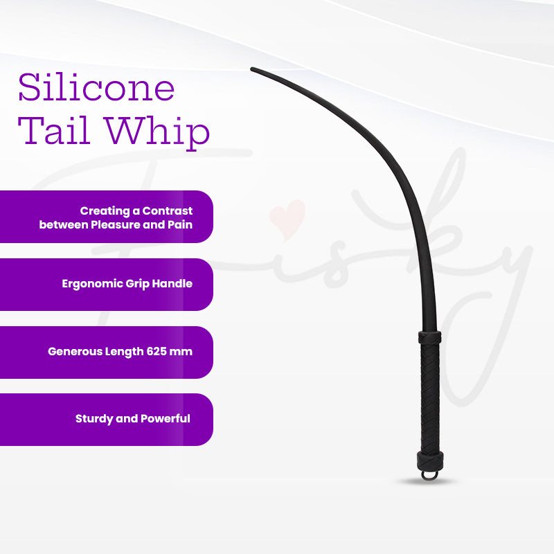 SHOTS Ouch! Silicone Tail Whip - Black