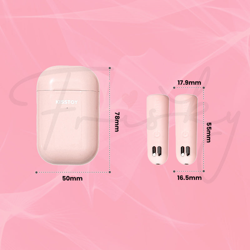 Viva Pop finger vibrator placed inside its open pink magnetic charging case.”
