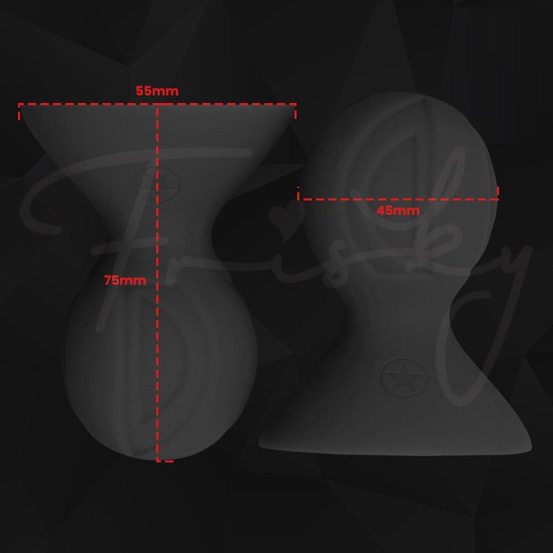 Silicone nipple suction cups with product size and dimensions in millimeters.