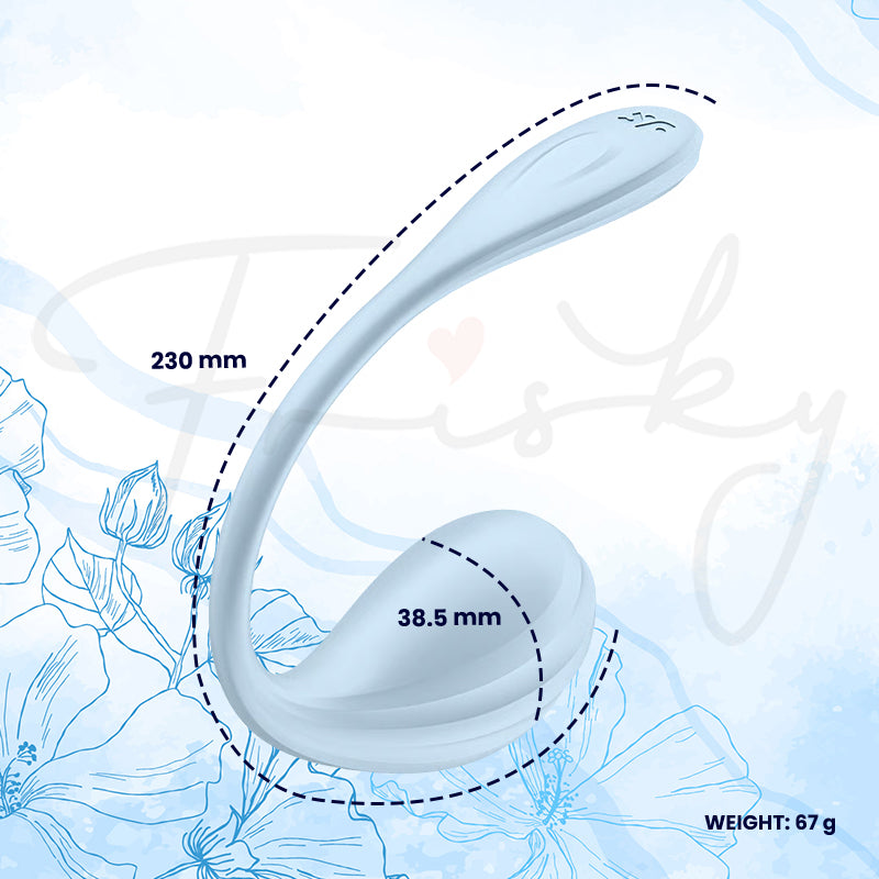 Close-up of Smooth Petal showing measurement of the product.