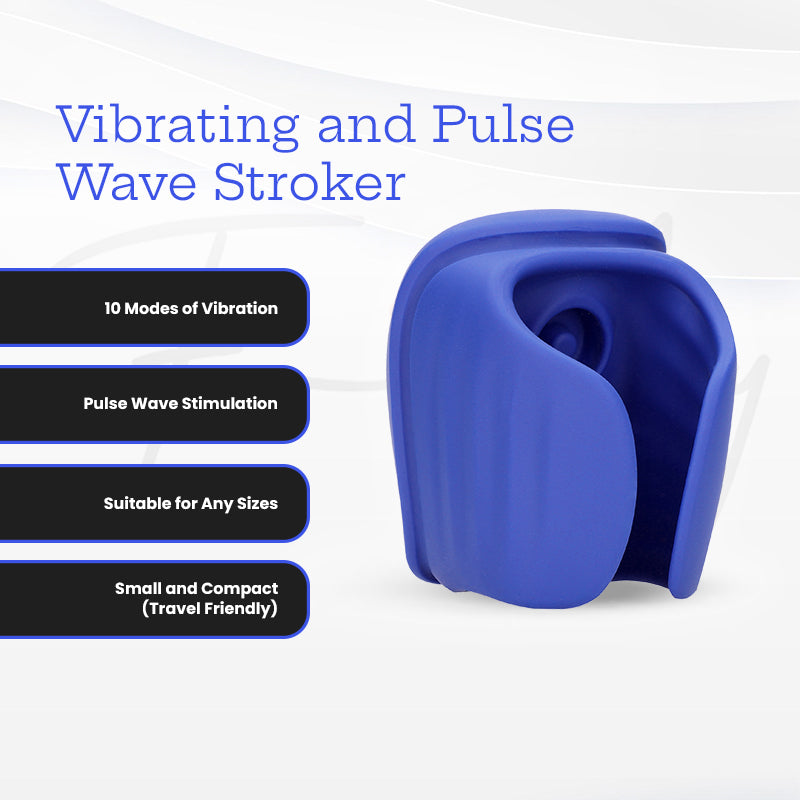SHOTS Vibrating and Pulse Wave Stroker - Midnight Hour