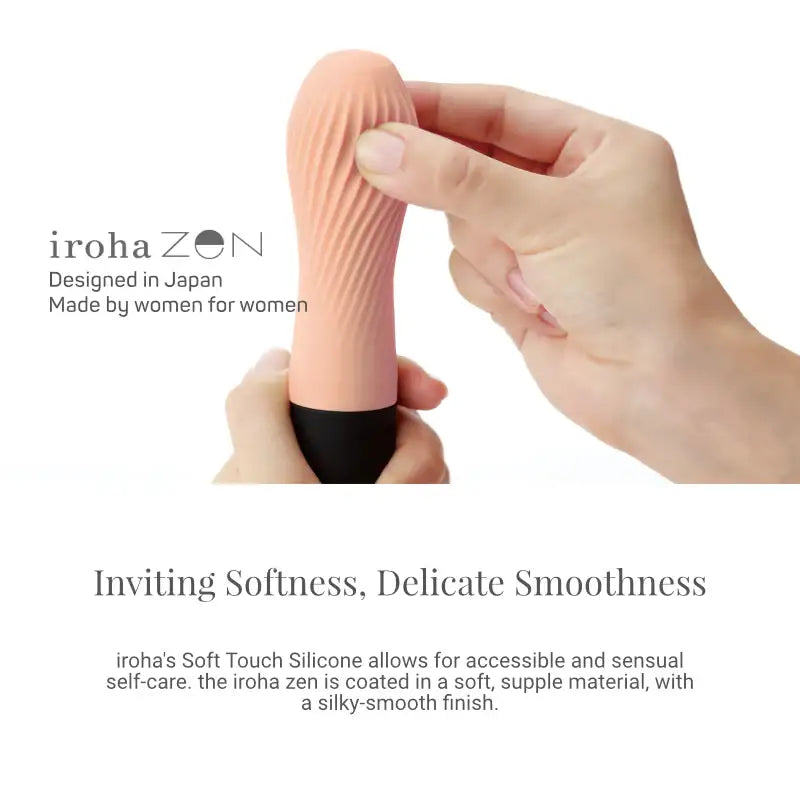 Iroha Zen vibrator shown with packaging and premium Japanese branding