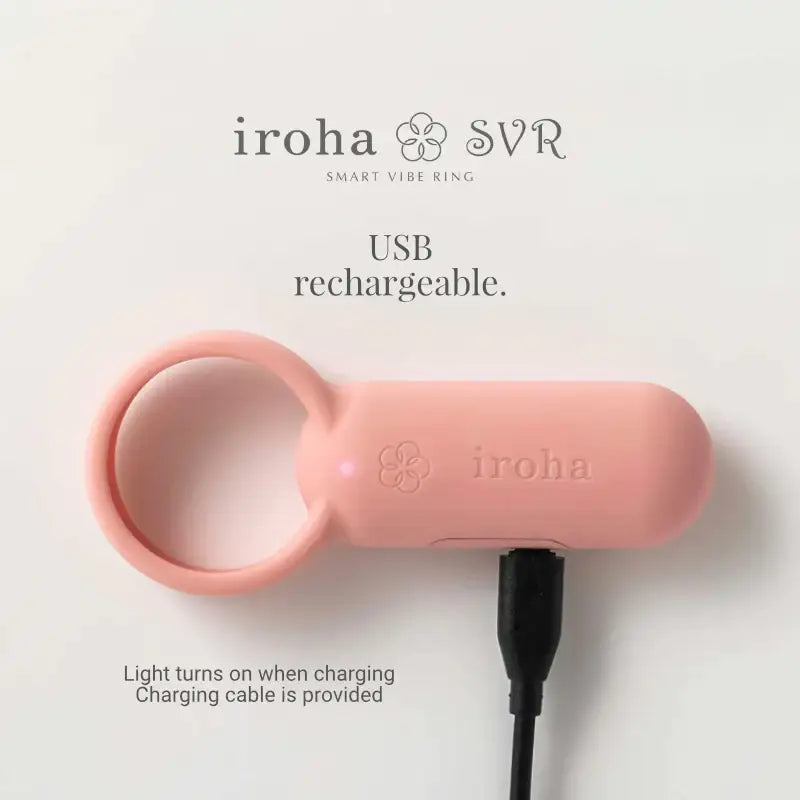 Iroha SVR Vibrating Cock Ring Coral Pink rechargeable quiet motor multi-speed Singapore