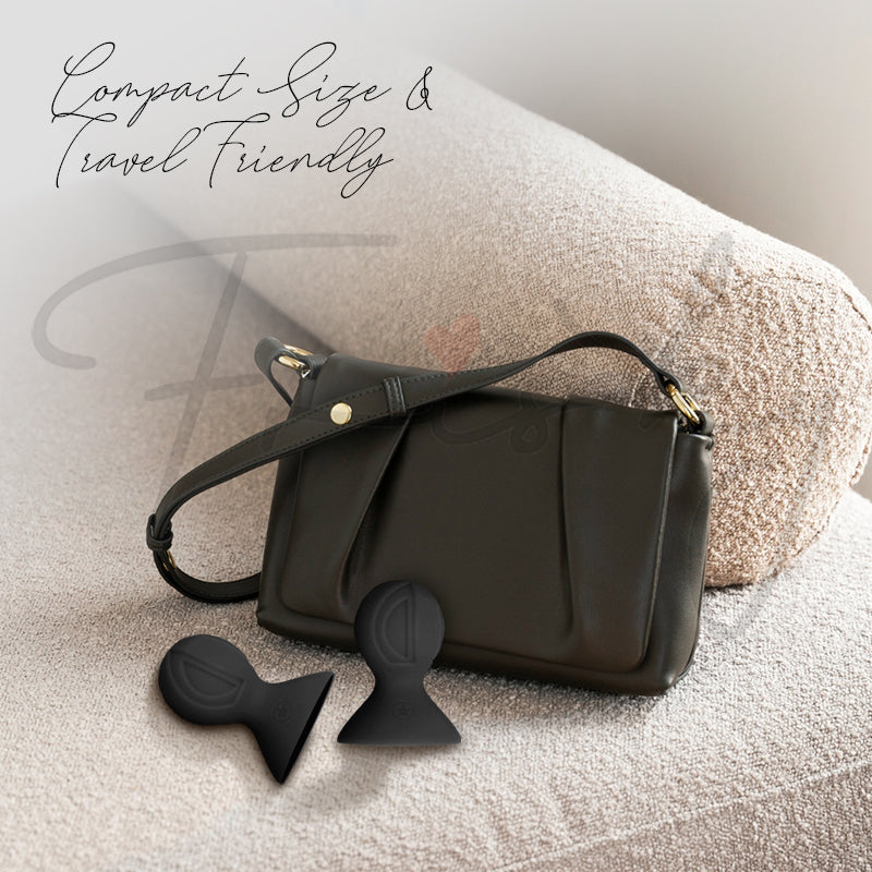 Travel-friendly nipple suction cups with storage pouch, compact and discreet design.
