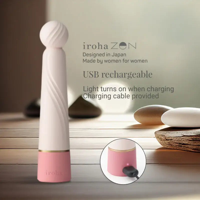 Iroha Rin + Hisui Momosango Mini Wand Vibrator Pink versatile multi-speed rechargeable interactive device Singapore