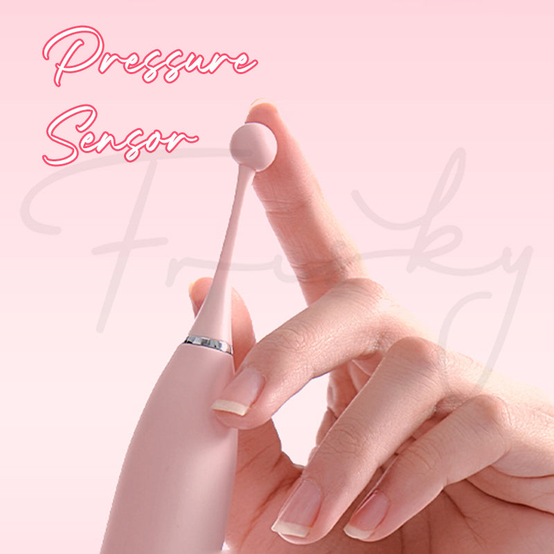 Kisstoy C-King wand disassembled, highlighting its ergonomic body and interchangeable silicone heads.