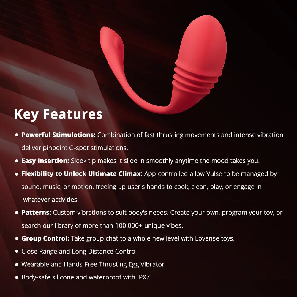 Lovense - Vulse Thrusting Egg Vibrator, APP-Controlled