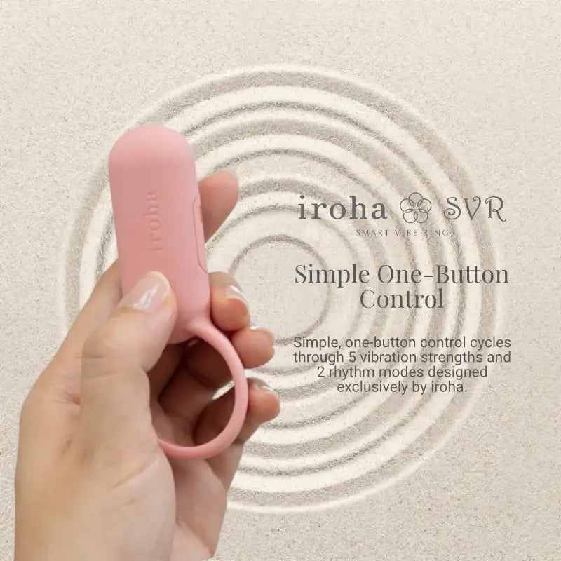 Iroha SVR Vibrating Cock Ring Coral Pink app controlled customizable vibration patterns Singapore