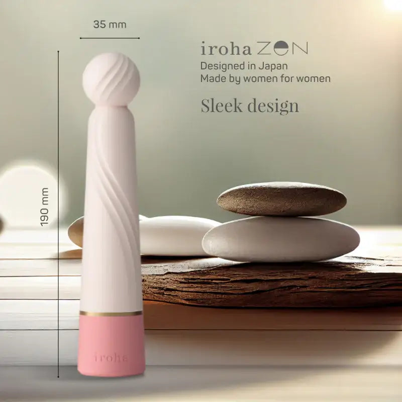 Iroha Rin + Hisui Momosango Mini Wand Vibrator Pink soft touch ergonomic design stylish color Singapore