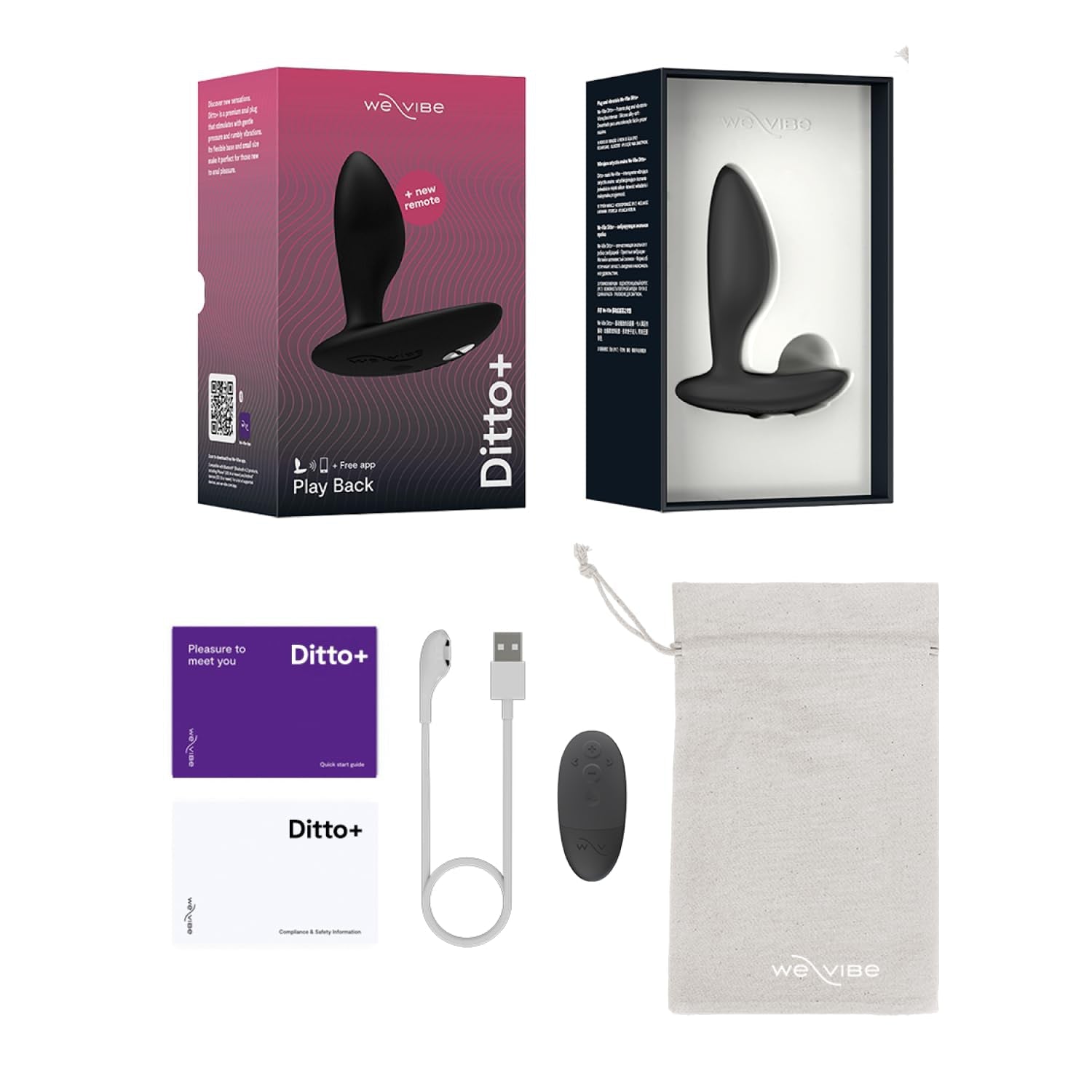 We-Vibe Ditto + - Satin Black