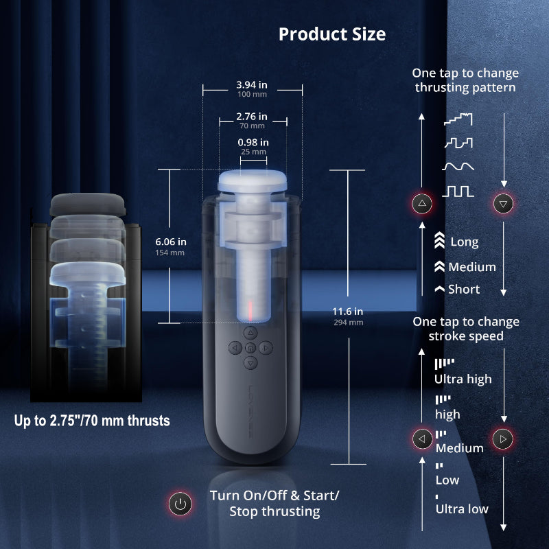 Lovense - Solace App/Bluetooth Controlled Thrusting Male Masturbator