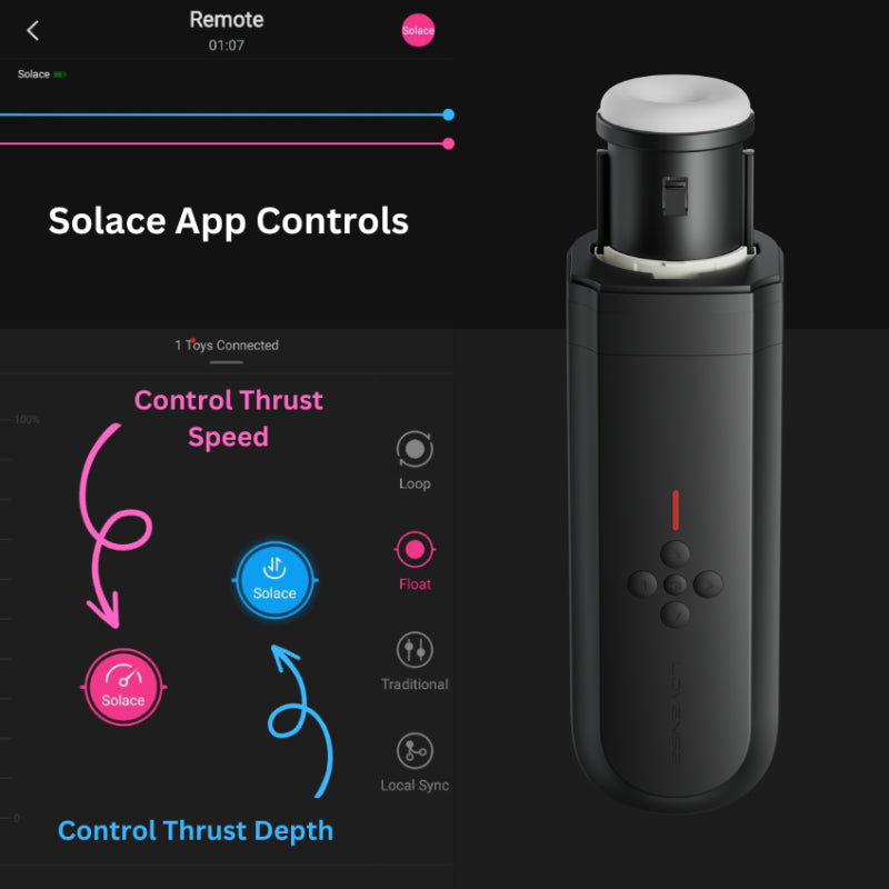 Lovense - Solace App/Bluetooth Controlled Thrusting Male Masturbator