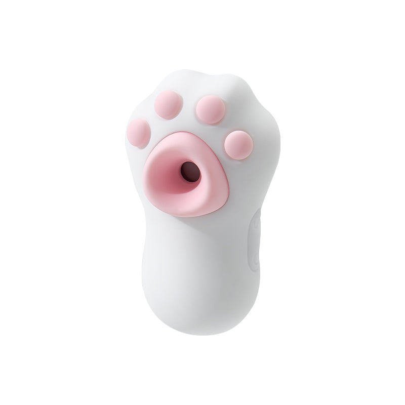White cat-paw shaped suction unit shown from a slightly turned angle on a plain white background