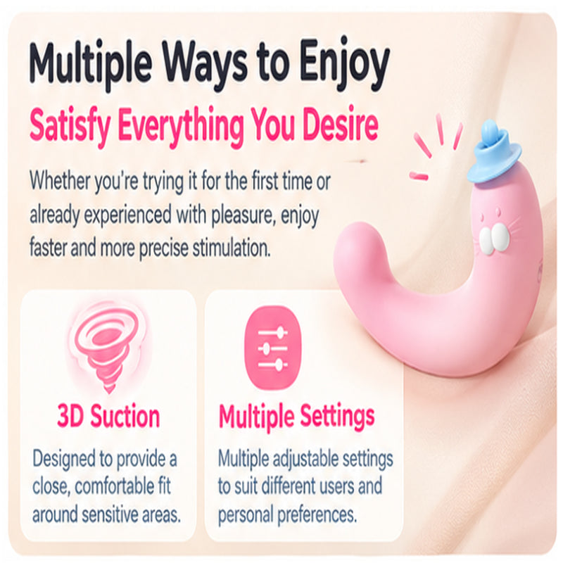 KISSTOY product feature graphic showing the large-diameter, skin-friendly suction opening.