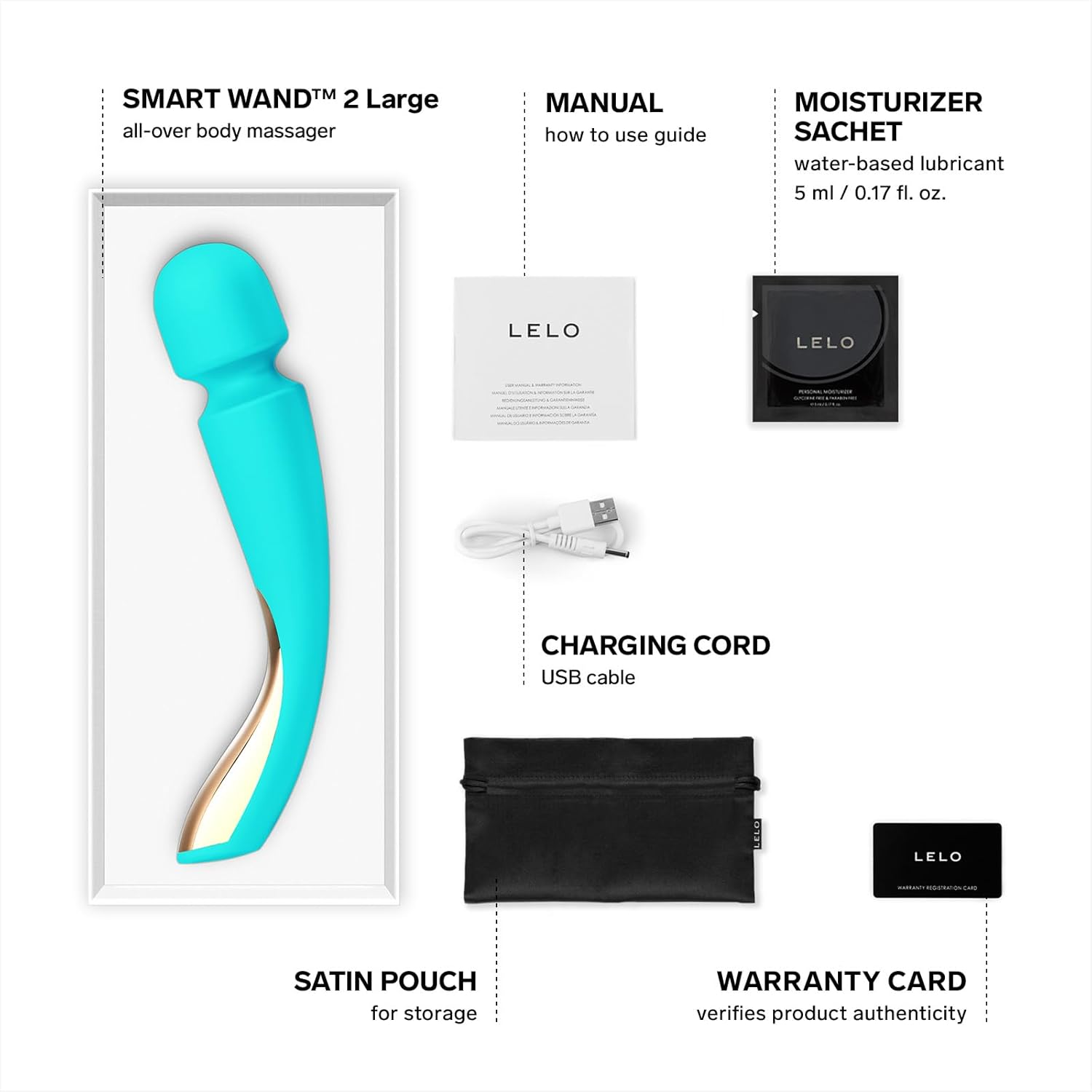 LELO - Smart Wand 2 - Large - Aqua