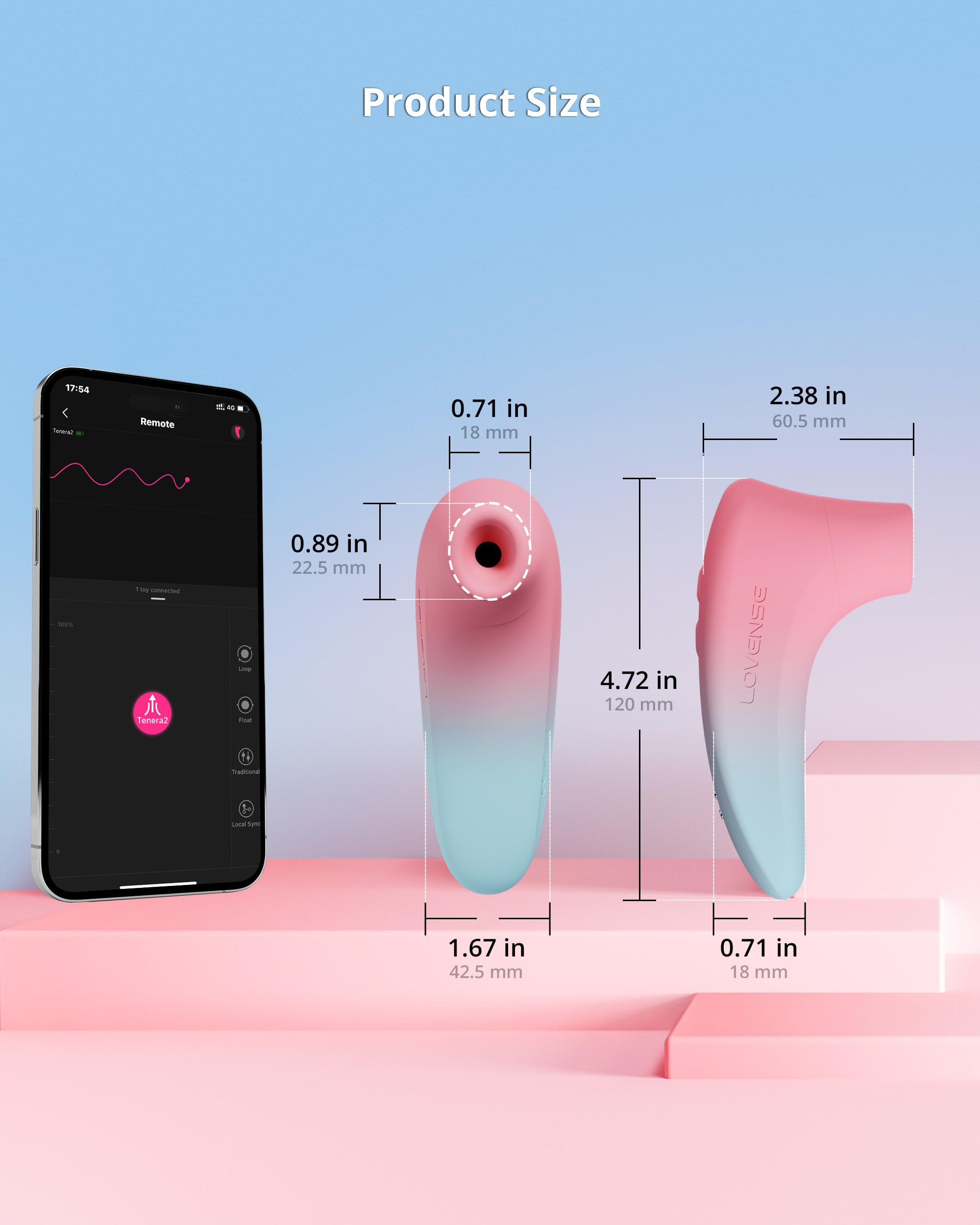 Lovense - Tenera 2 App-Controlled Clitoral Suction Stimulator